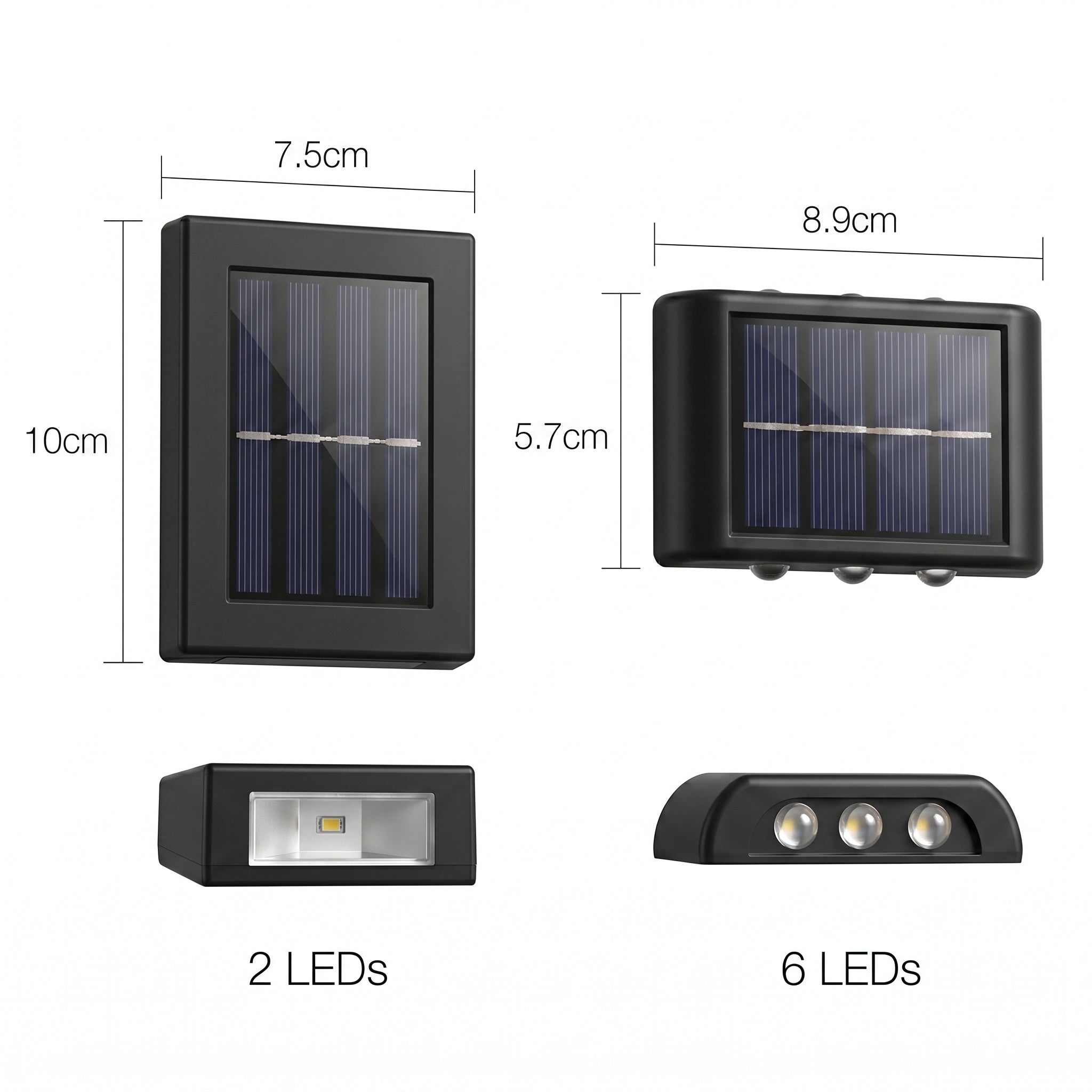 AuroraBeam™ Solar Wall Light: Waterproof Up & Down Outdoor Sconce