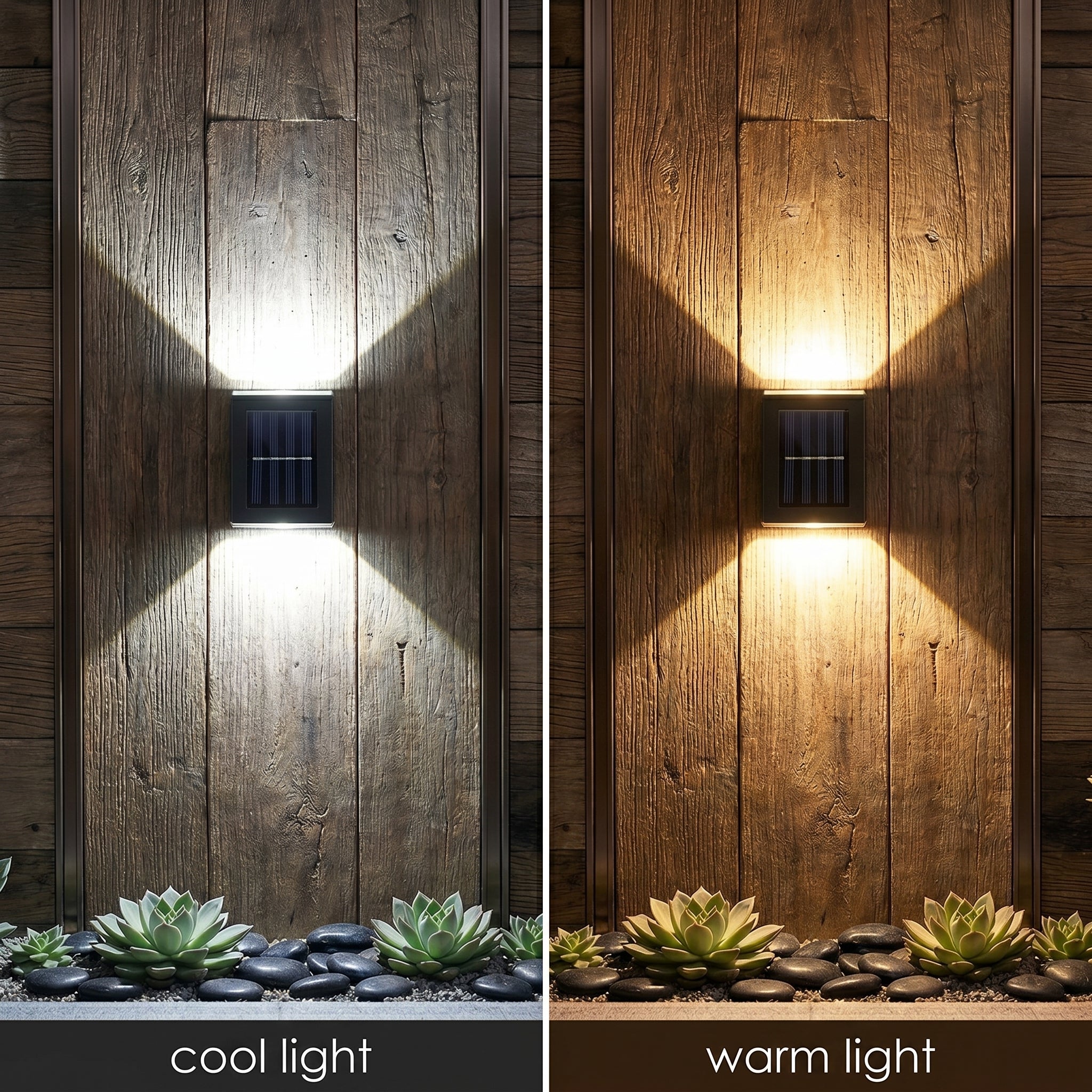 AuroraBeam™ Solar Wall Light: Waterproof Up & Down Outdoor Sconce